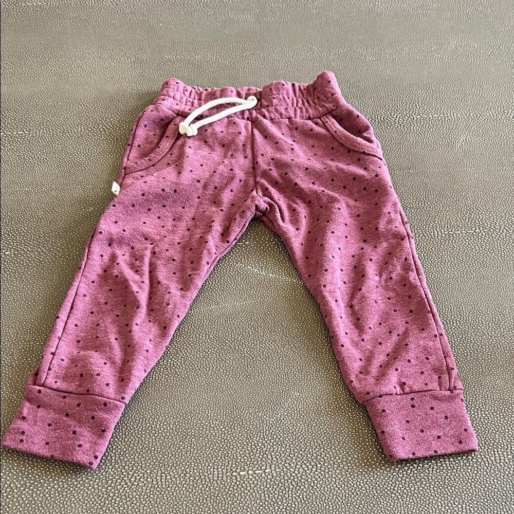 Kids Purple Polka Dot Joggers